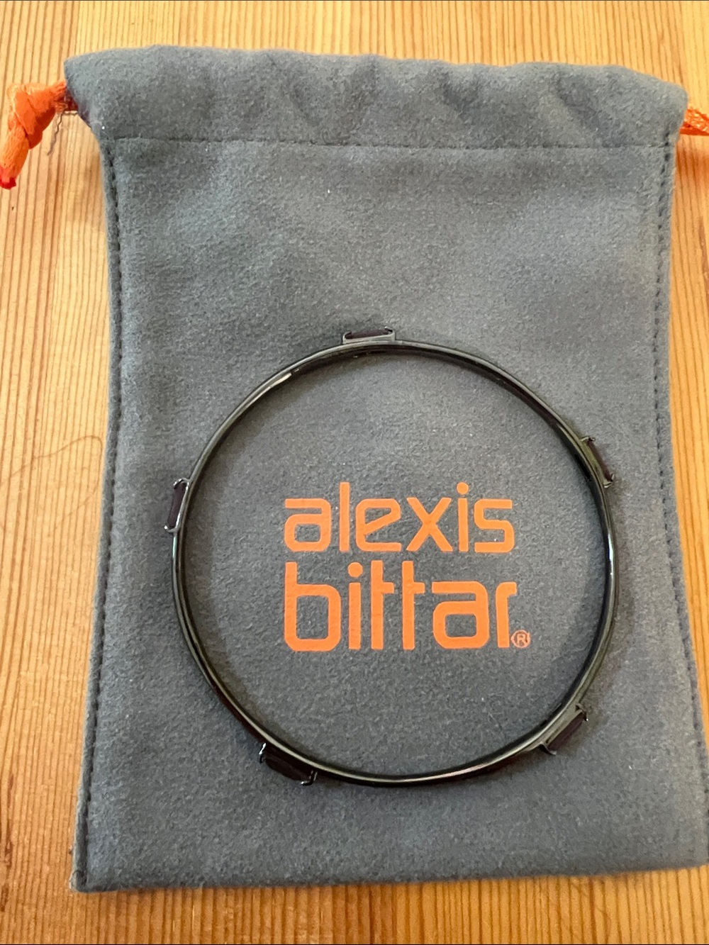 Alexis Bittar Gunmetal and Purple Bangle